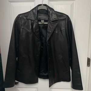 Banana Republic Size Small Leather Light Collared Jacket Size Small